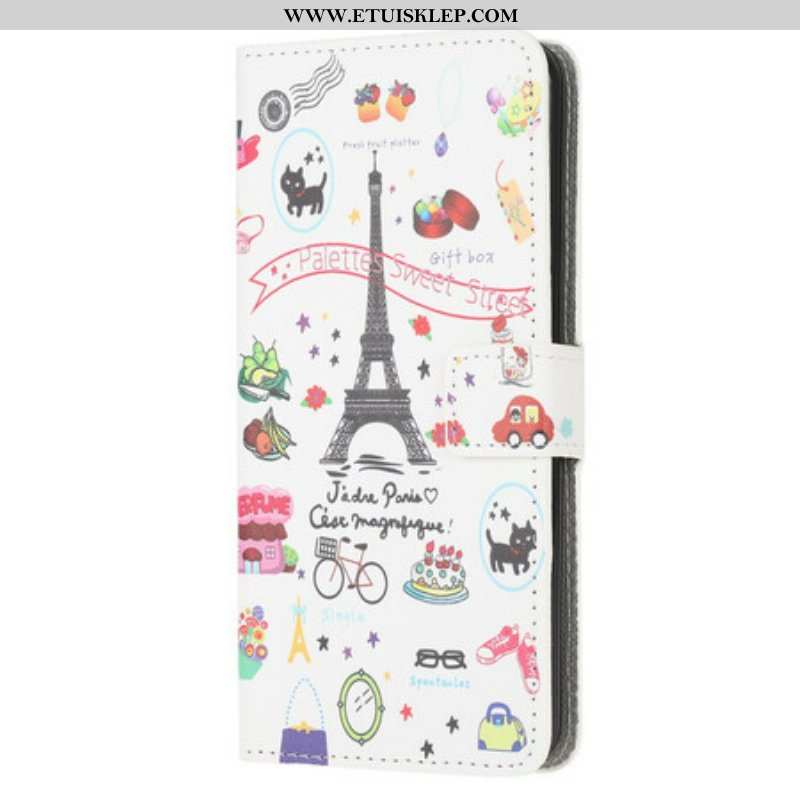 Etui Folio do iPhone 13 Mini Kocham Paryż